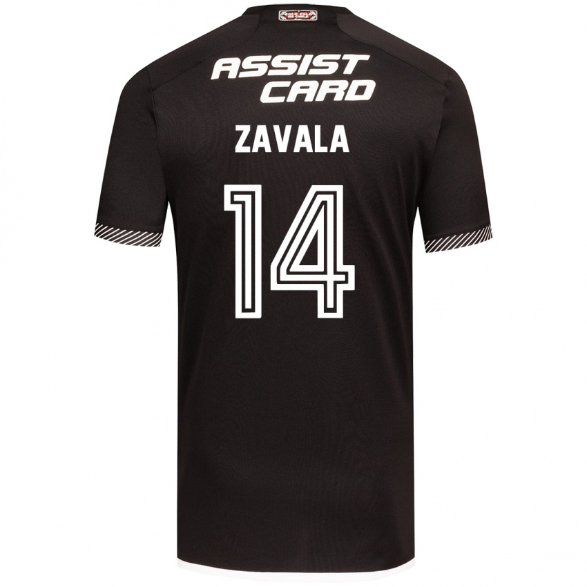 Criança Camisola Cristián Zavala #14 Preto Branco Alternativa 2024/25 Camisa Brasil