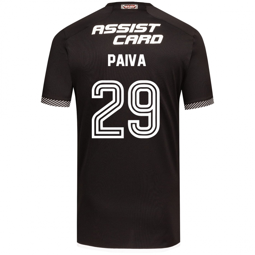 Criança Camisola Guillermo Paiva #29 Preto Branco Alternativa 2024/25 Camisa Brasil