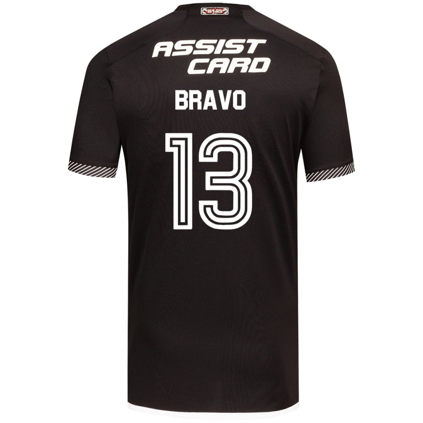 Criança Camisola Santiago Bravo #13 Preto Branco Alternativa 2024/25 Camisa Brasil