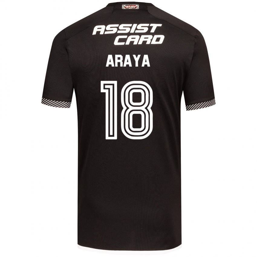 Criança Camisola Benjamín Araya #18 Preto Branco Alternativa 2024/25 Camisa Brasil