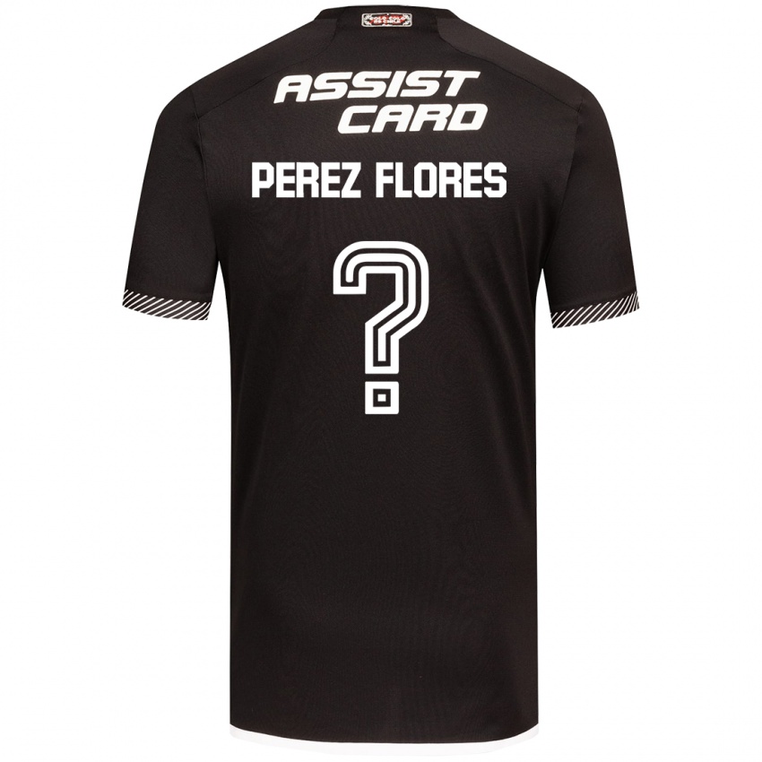 Criança Camisola Benjamín Pérez Flores #0 Preto Branco Alternativa 2024/25 Camisa Brasil