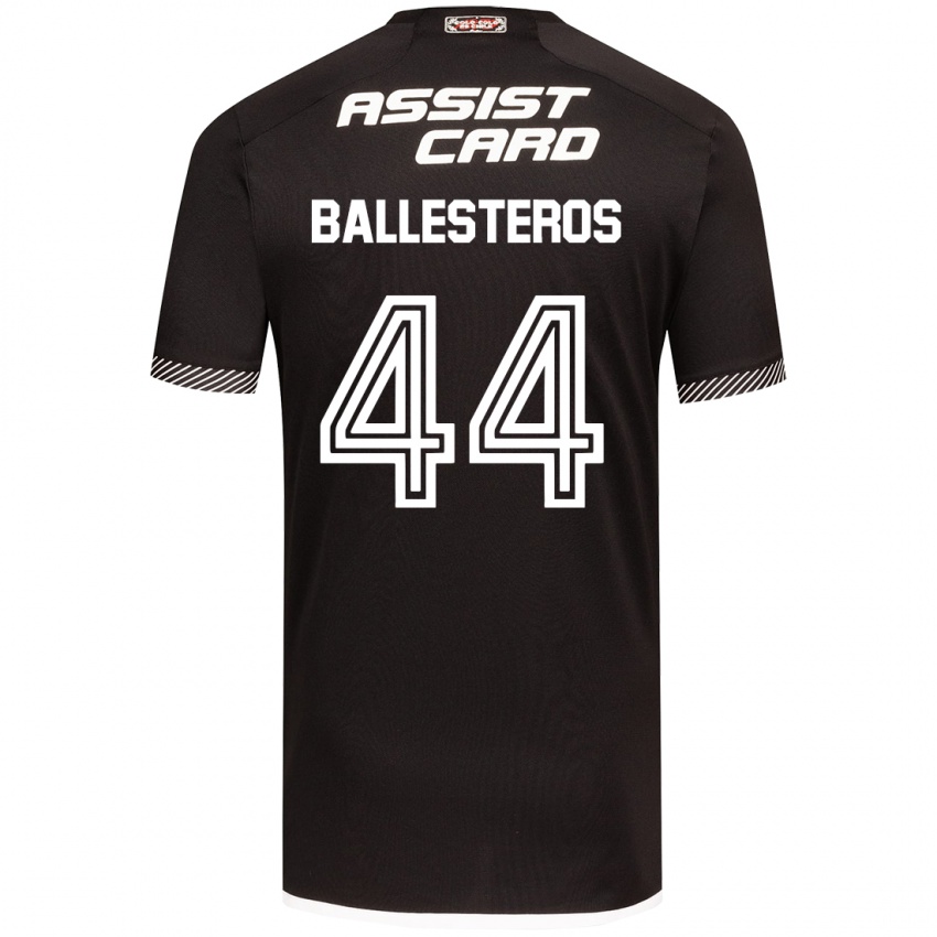 Criança Camisola Martín Ballesteros #44 Preto Branco Alternativa 2024/25 Camisa Brasil