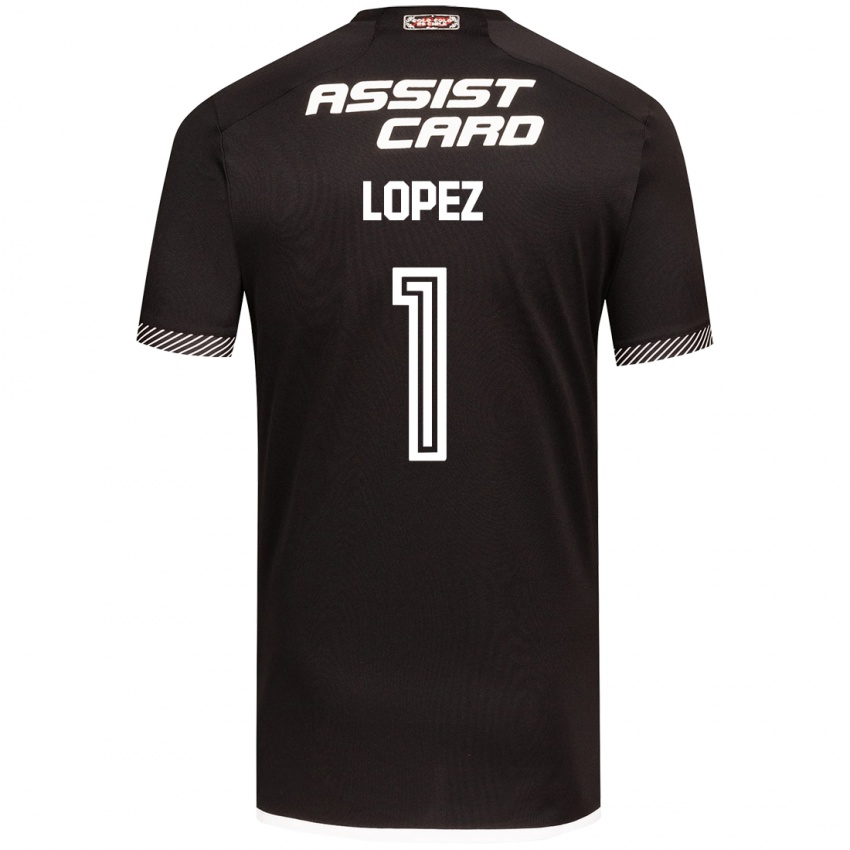 Criança Camisola Yessenia López #1 Preto Branco Alternativa 2024/25 Camisa Brasil