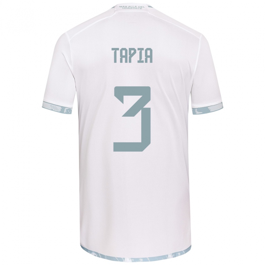 Criança Camisola Ignacio Tapia #3 Branco Cinza Alternativa 2024/25 Camisa Brasil