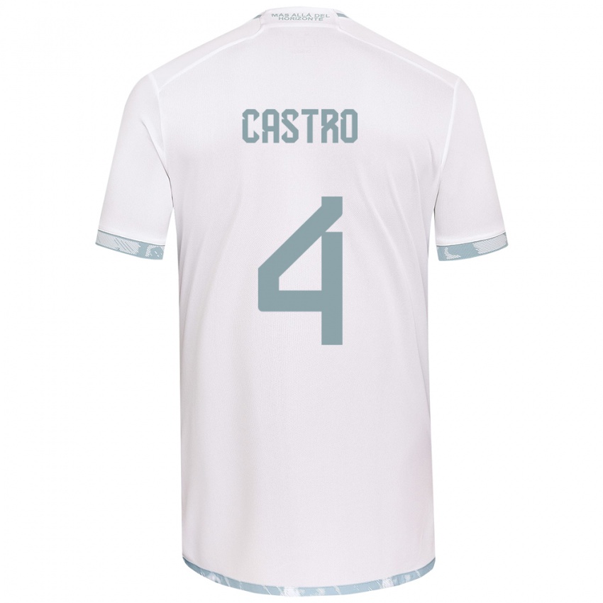 Criança Camisola José Ignacio Castro #4 Branco Cinza Alternativa 2024/25 Camisa Brasil