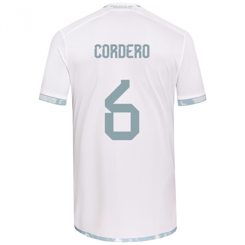 Criança Camisola Renato Cordero #6 Branco Cinza Alternativa 2024/25 Camisa Brasil