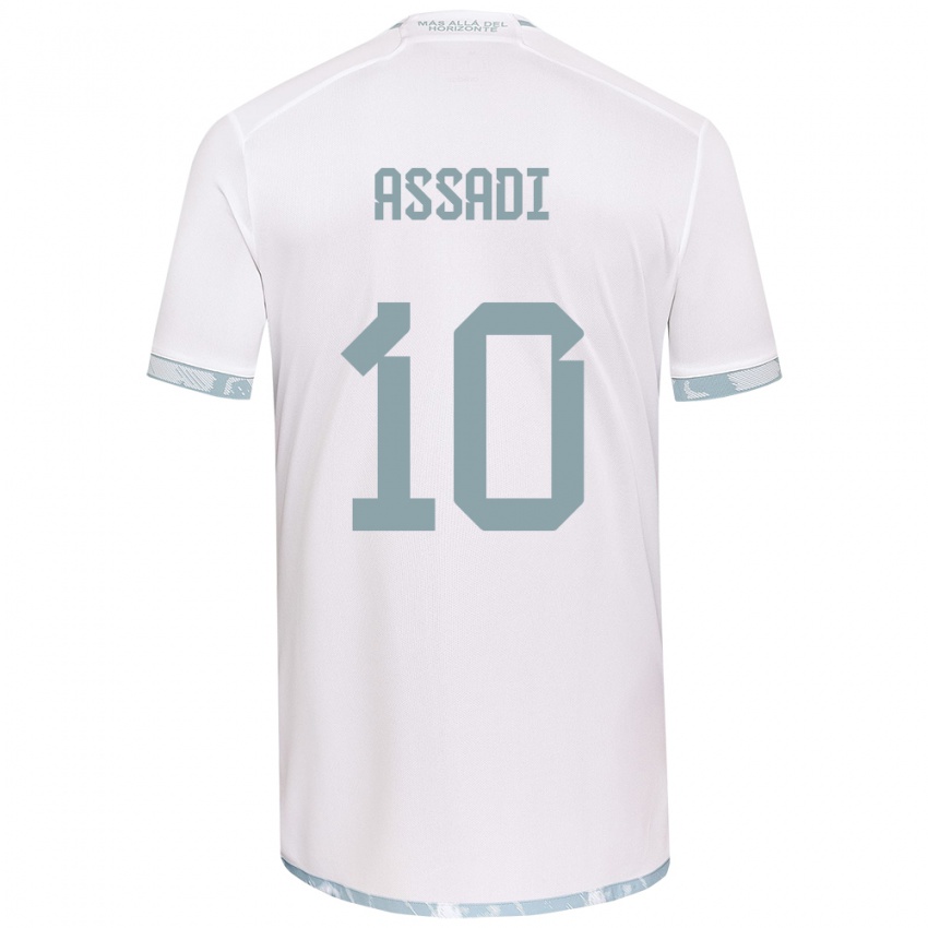 Criança Camisola Lucas Assadi #10 Branco Cinza Alternativa 2024/25 Camisa Brasil