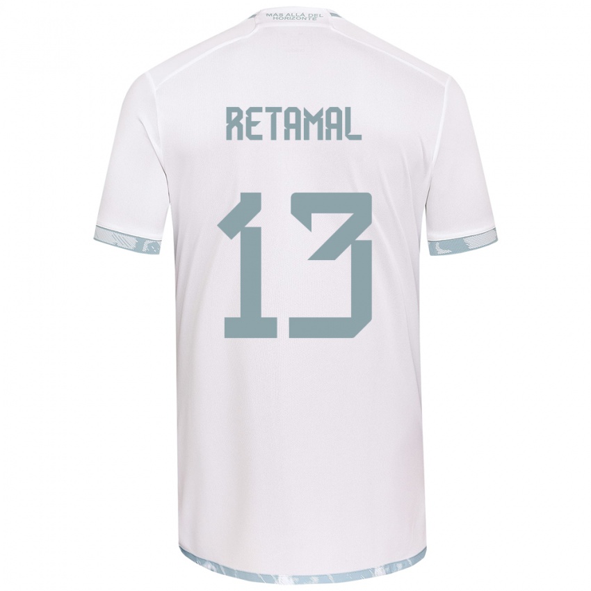 Criança Camisola David Retamal #13 Branco Cinza Alternativa 2024/25 Camisa Brasil