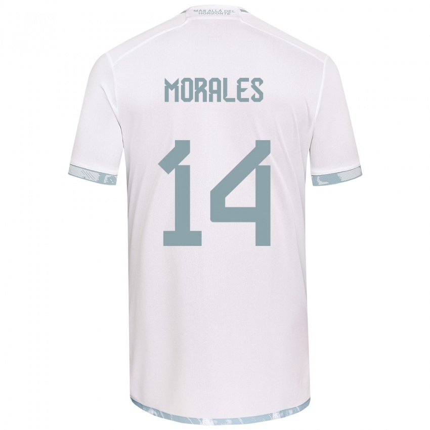 Criança Camisola Marcelo Morales #14 Branco Cinza Alternativa 2024/25 Camisa Brasil