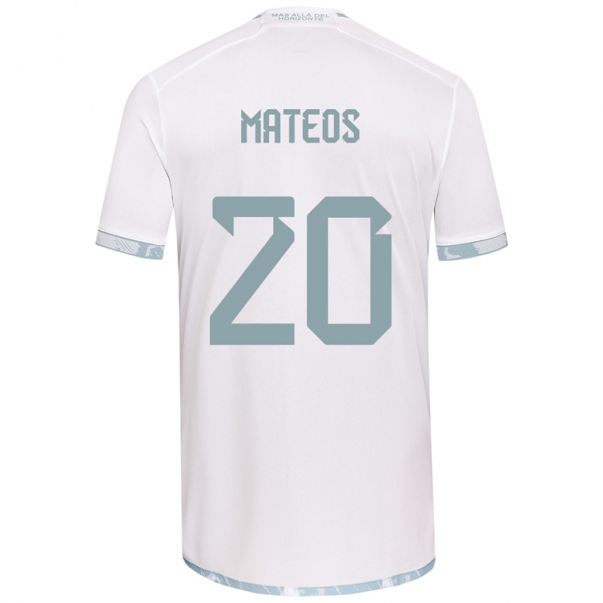 Criança Camisola Federico Mateos #20 Branco Cinza Alternativa 2024/25 Camisa Brasil