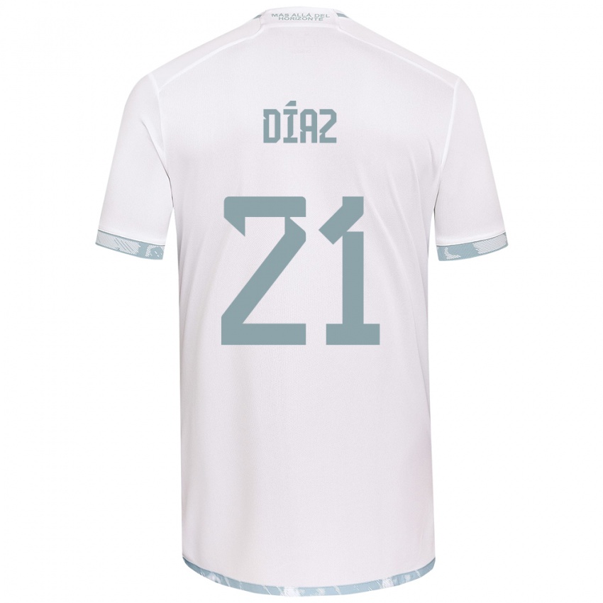 Criança Camisola Marcelo Díaz #21 Branco Cinza Alternativa 2024/25 Camisa Brasil