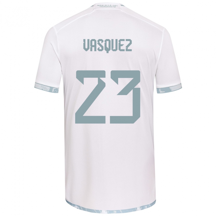 Criança Camisola Ignacio Vásquez #23 Branco Cinza Alternativa 2024/25 Camisa Brasil