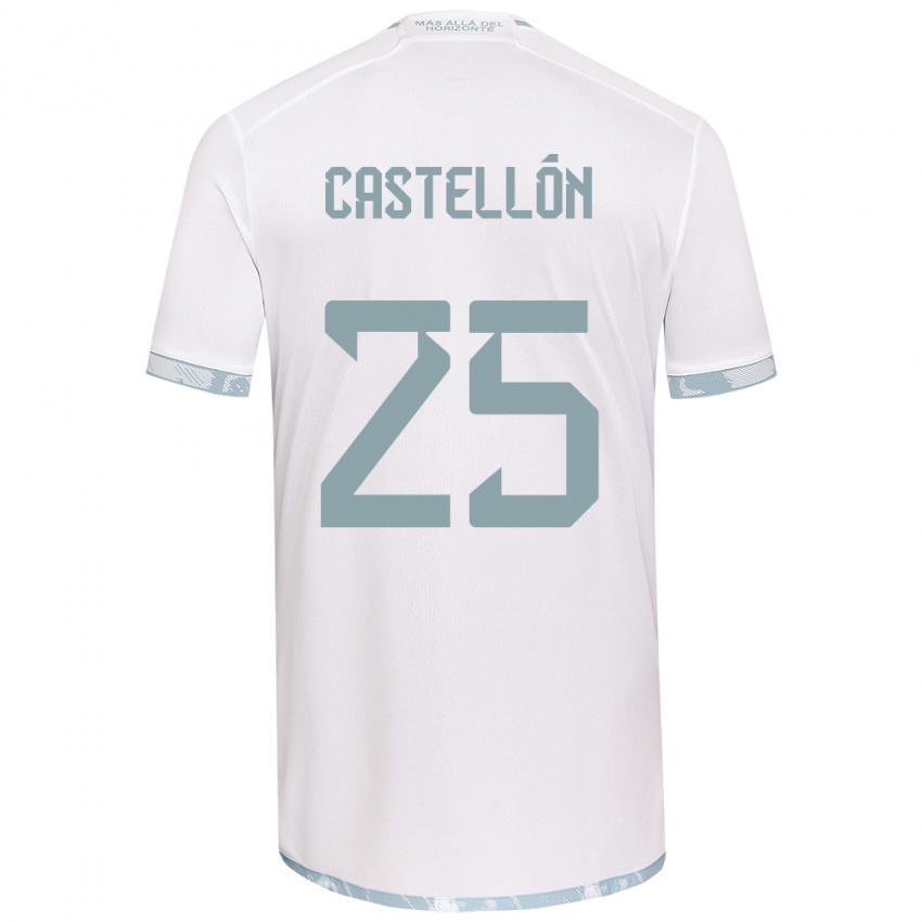 Criança Camisola Gabriel Castellón #25 Branco Cinza Alternativa 2024/25 Camisa Brasil