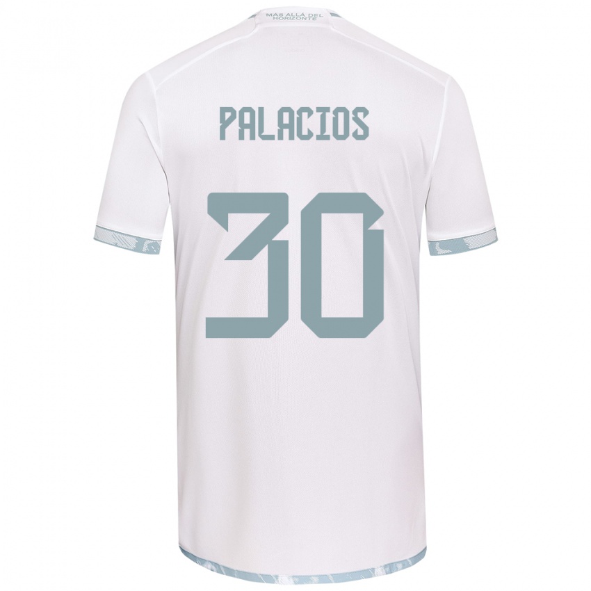 Criança Camisola Cristian Palacios #30 Branco Cinza Alternativa 2024/25 Camisa Brasil