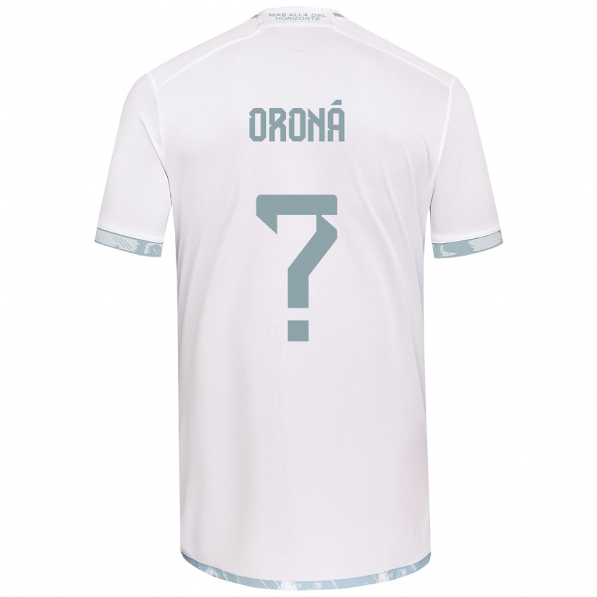 Criança Camisola Marco Oroná #0 Branco Cinza Alternativa 2024/25 Camisa Brasil