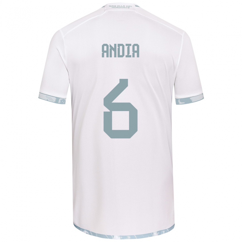 Criança Camisola Yonathan Andía #6 Branco Cinza Alternativa 2024/25 Camisa Brasil