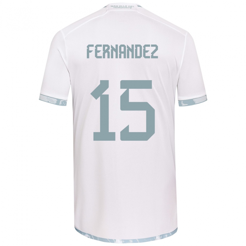 Criança Camisola Vicente Fernández #15 Branco Cinza Alternativa 2024/25 Camisa Brasil