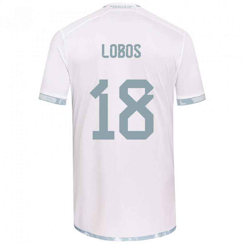 Criança Camisola Franco Lobos #18 Branco Cinza Alternativa 2024/25 Camisa Brasil