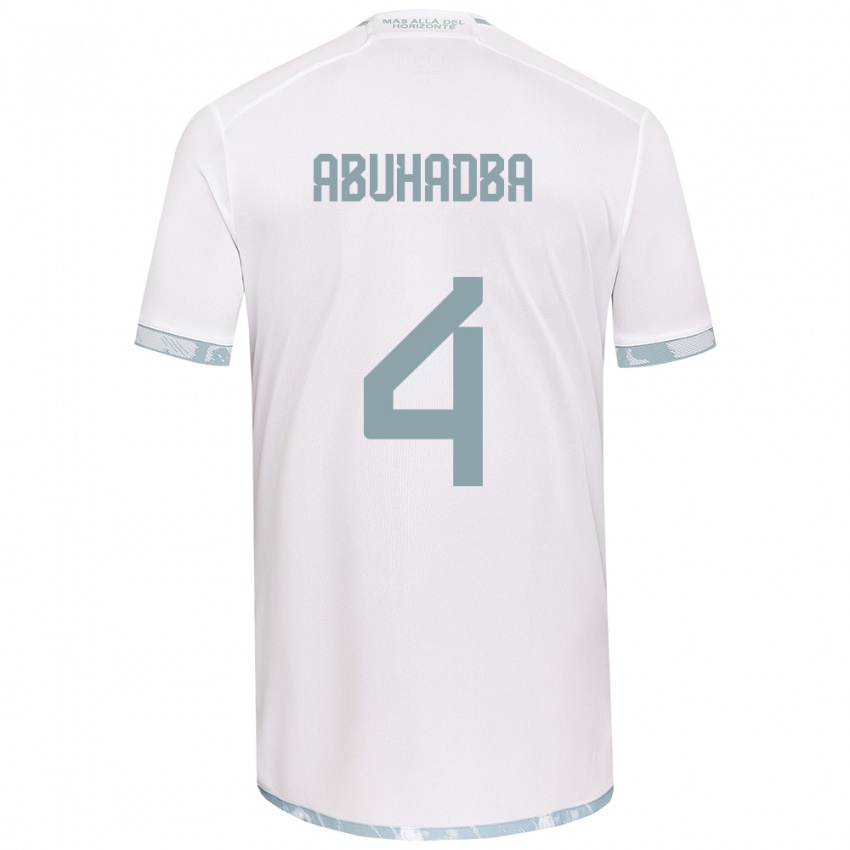 Criança Camisola Zacarías Abuhadba #4 Branco Cinza Alternativa 2024/25 Camisa Brasil