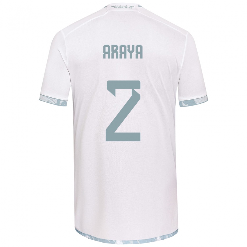 Criança Camisola Fernanda Araya #2 Branco Cinza Alternativa 2024/25 Camisa Brasil