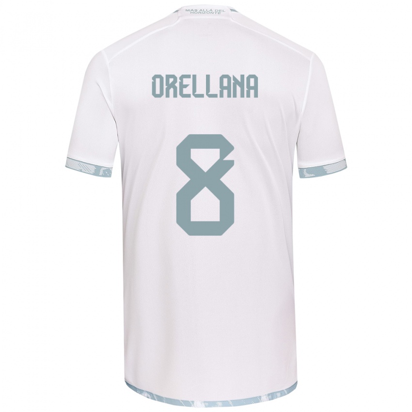 Criança Camisola Denisse Orellana #8 Branco Cinza Alternativa 2024/25 Camisa Brasil