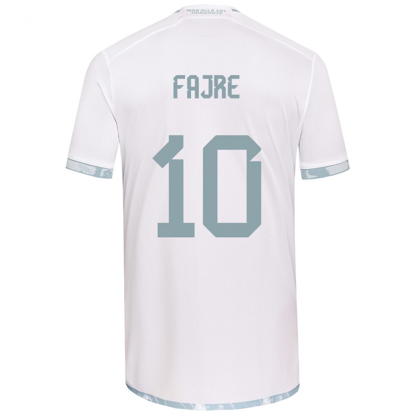 Criança Camisola Nicole Fajre #10 Branco Cinza Alternativa 2024/25 Camisa Brasil