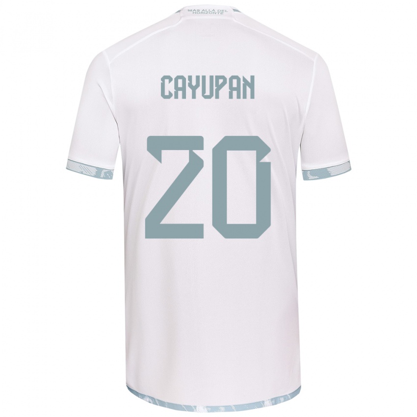 Criança Camisola Natalia Cayupán #20 Branco Cinza Alternativa 2024/25 Camisa Brasil