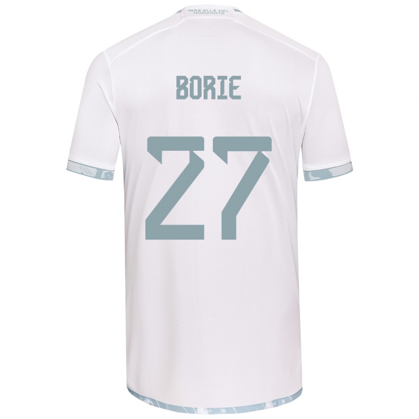 Criança Camisola Emilie Borie #27 Branco Cinza Alternativa 2024/25 Camisa Brasil