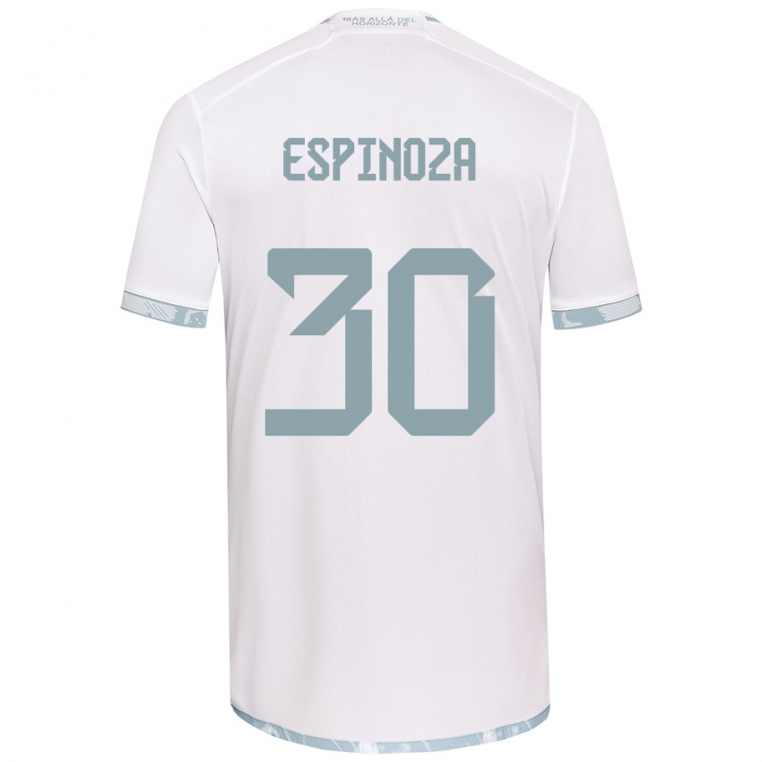 Criança Camisola Isidora Espinoza #30 Branco Cinza Alternativa 2024/25 Camisa Brasil