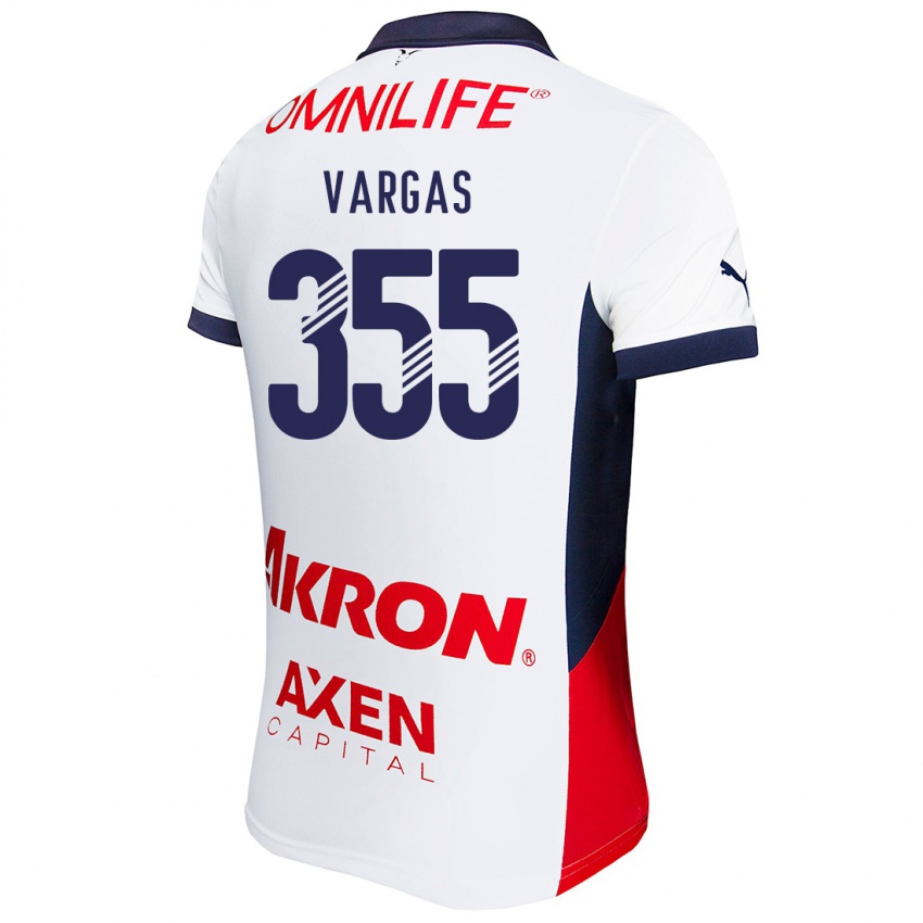 Criança Camisola Edgar Vargas #355 Branco Vermelho Azul Alternativa 2024/25 Camisa Brasil