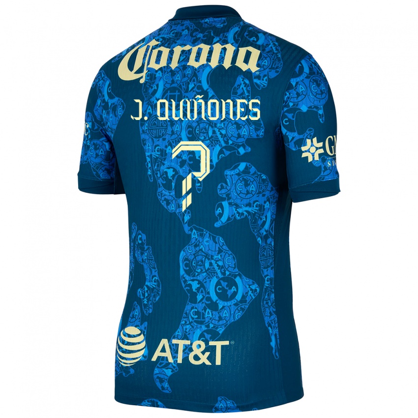 Criança Camisola Julián Quiñones #0 Azul Amarelo Alternativa 2024/25 Camisa Brasil