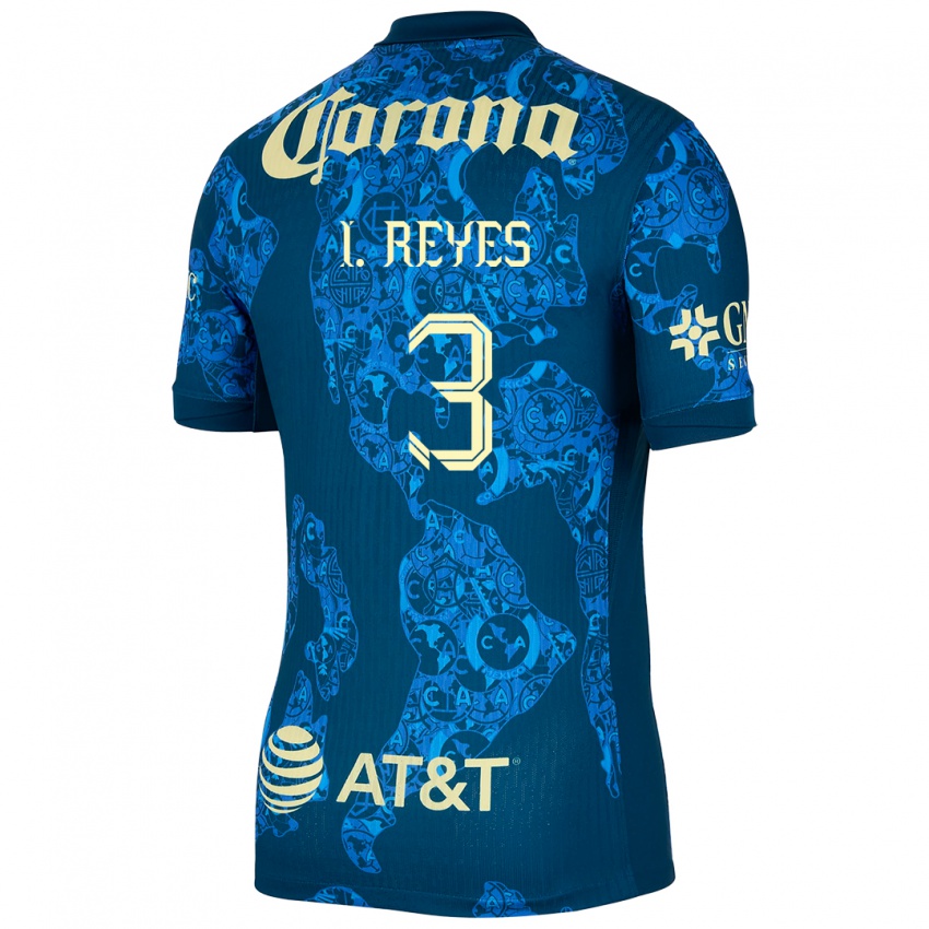 Criança Camisola Israel Reyes #3 Azul Amarelo Alternativa 2024/25 Camisa Brasil