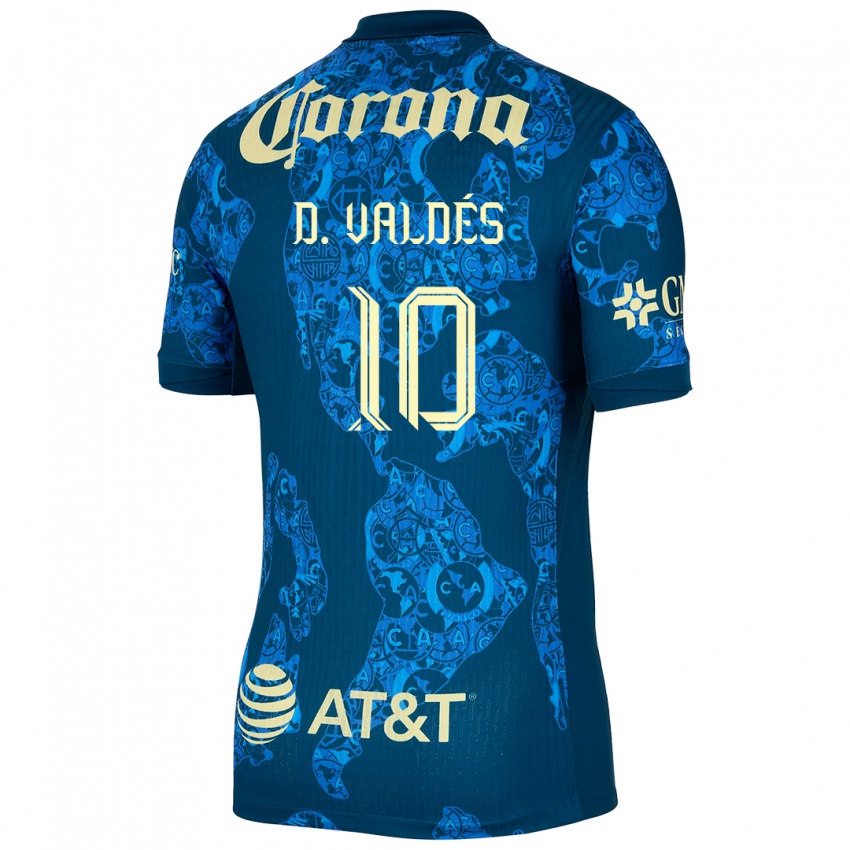 Criança Camisola Diego Valdés #10 Azul Amarelo Alternativa 2024/25 Camisa Brasil