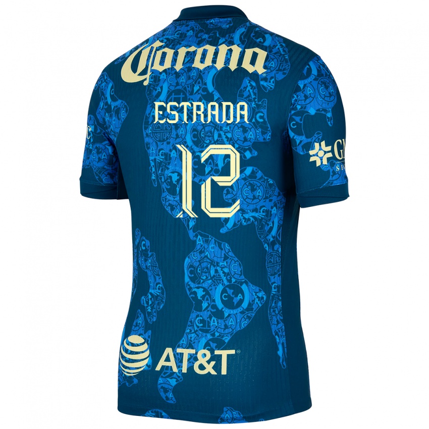 Criança Camisola Jonathan Estrada #12 Azul Amarelo Alternativa 2024/25 Camisa Brasil