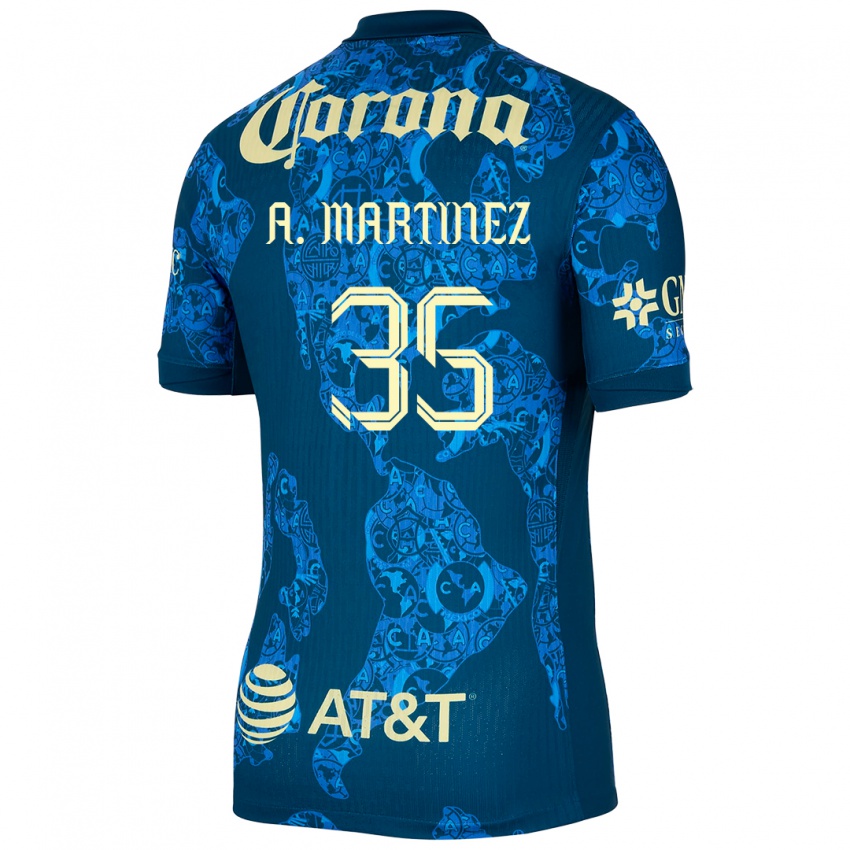 Criança Camisola Arturo Martínez #35 Azul Amarelo Alternativa 2024/25 Camisa Brasil