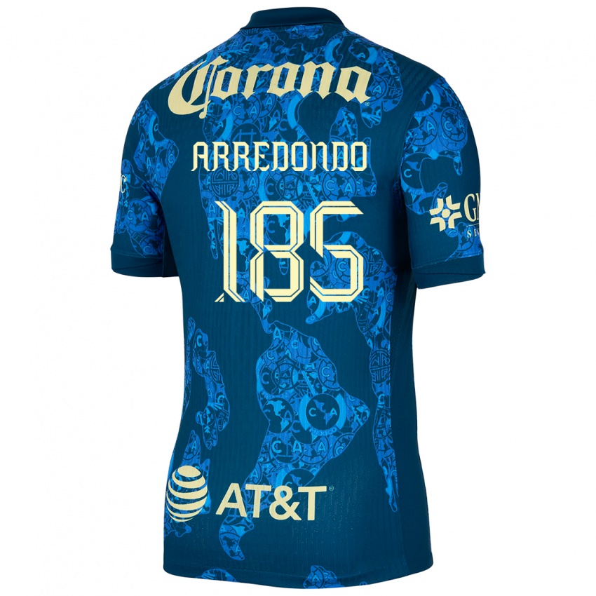 Criança Camisola Aarón Arredondo #185 Azul Amarelo Alternativa 2024/25 Camisa Brasil