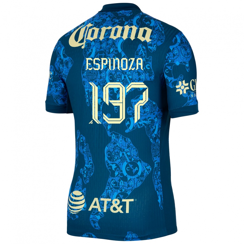 Criança Camisola Dagoberto Espinoza #197 Azul Amarelo Alternativa 2024/25 Camisa Brasil