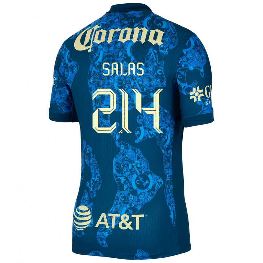 Criança Camisola Patricio Salas #214 Azul Amarelo Alternativa 2024/25 Camisa Brasil