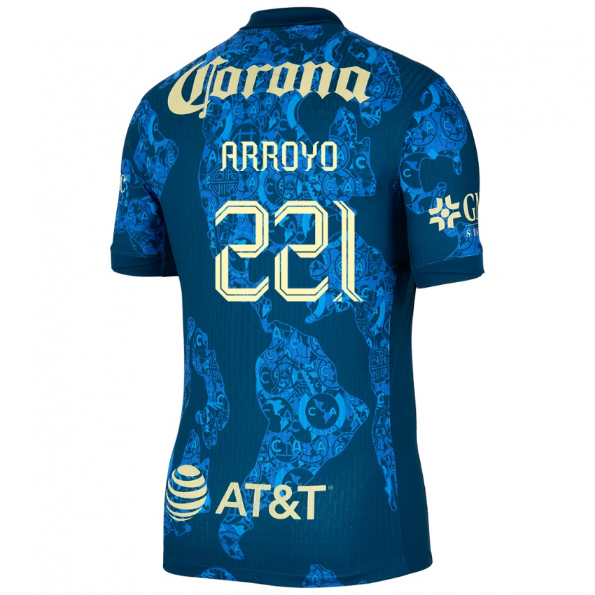 Criança Camisola Reyli Arroyo #221 Azul Amarelo Alternativa 2024/25 Camisa Brasil