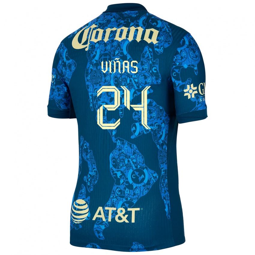 Criança Camisola Federico Viñas #24 Azul Amarelo Alternativa 2024/25 Camisa Brasil