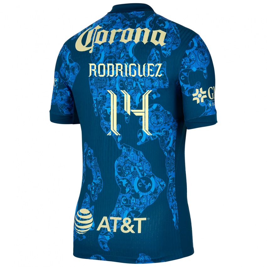 Criança Camisola Monica Rodriguez #14 Azul Amarelo Alternativa 2024/25 Camisa Brasil