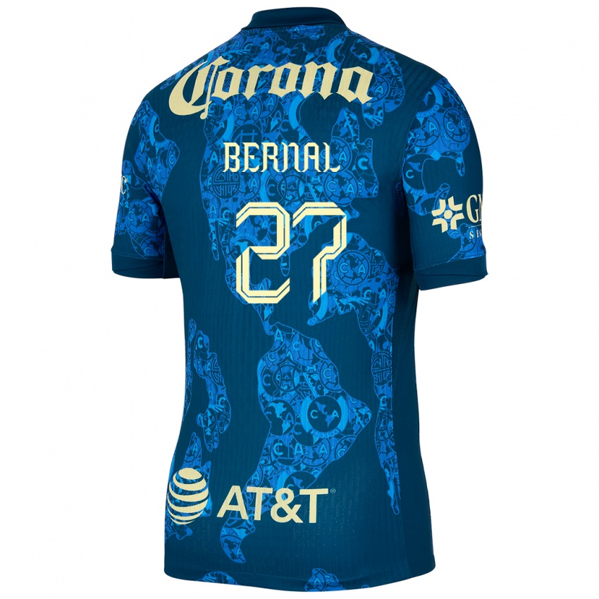 Criança Camisola Mayra Pelayo Bernal #27 Azul Amarelo Alternativa 2024/25 Camisa Brasil