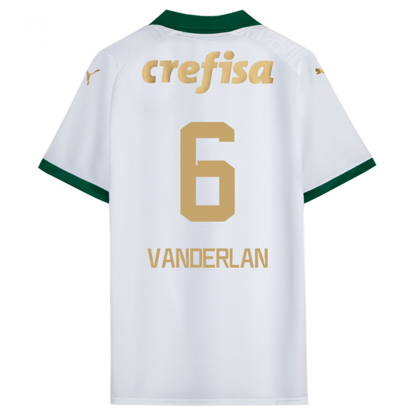 Criança Camisola Vanderlan #6 Branco Verde Alternativa 2024/25 Camisa Brasil