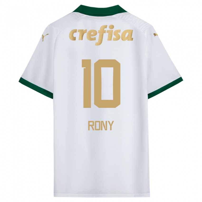 Criança Camisola Rony #10 Branco Verde Alternativa 2024/25 Camisa Brasil