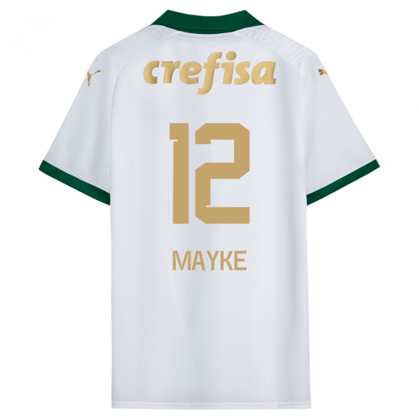 Criança Camisola Mayke #12 Branco Verde Alternativa 2024/25 Camisa Brasil