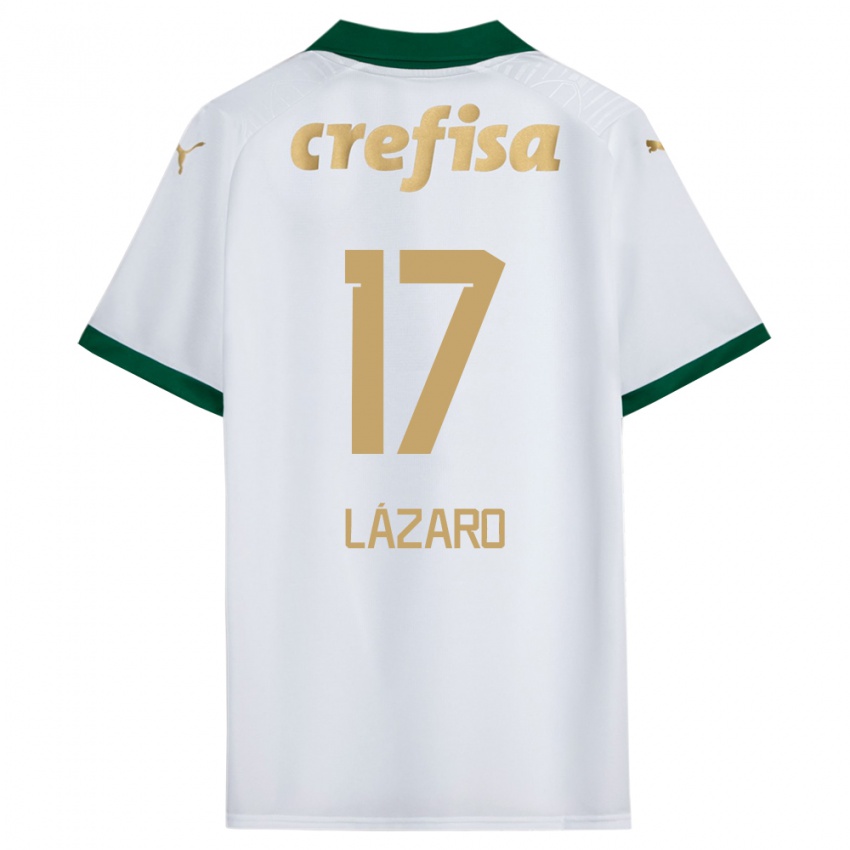 Criança Camisola Lazaro #17 Branco Verde Alternativa 2024/25 Camisa Brasil