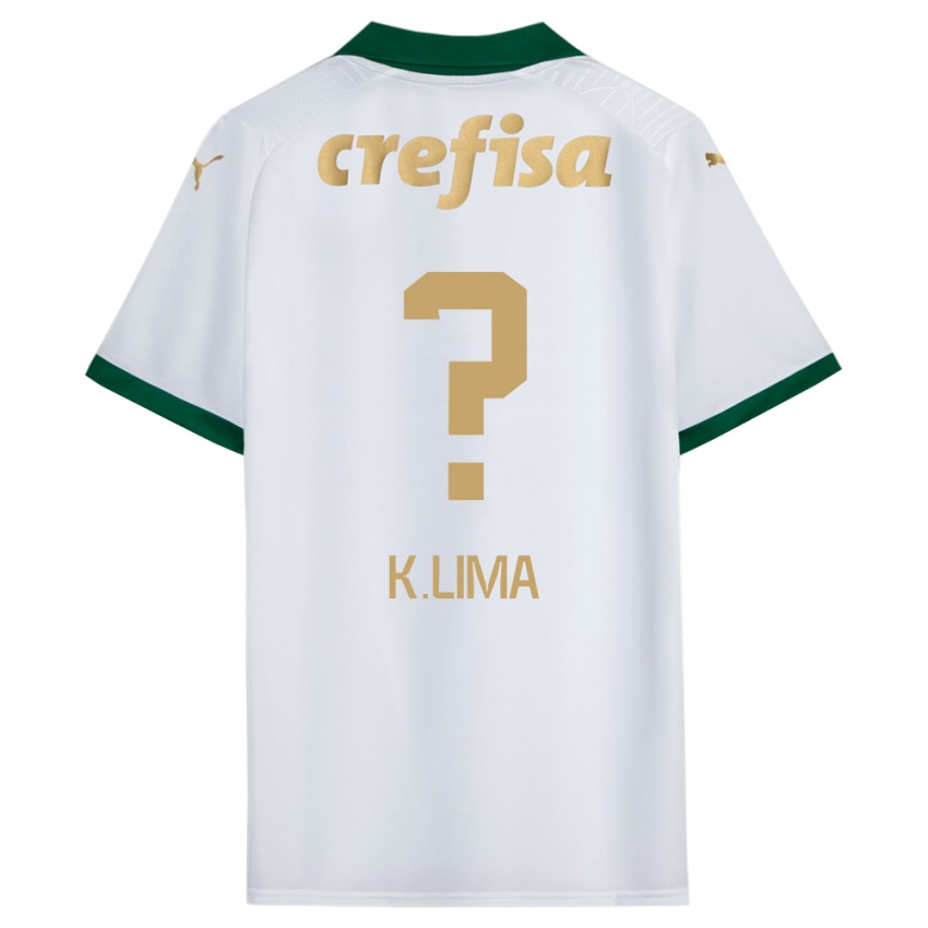 Criança Camisola Kauan Lima #0 Branco Verde Alternativa 2024/25 Camisa Brasil