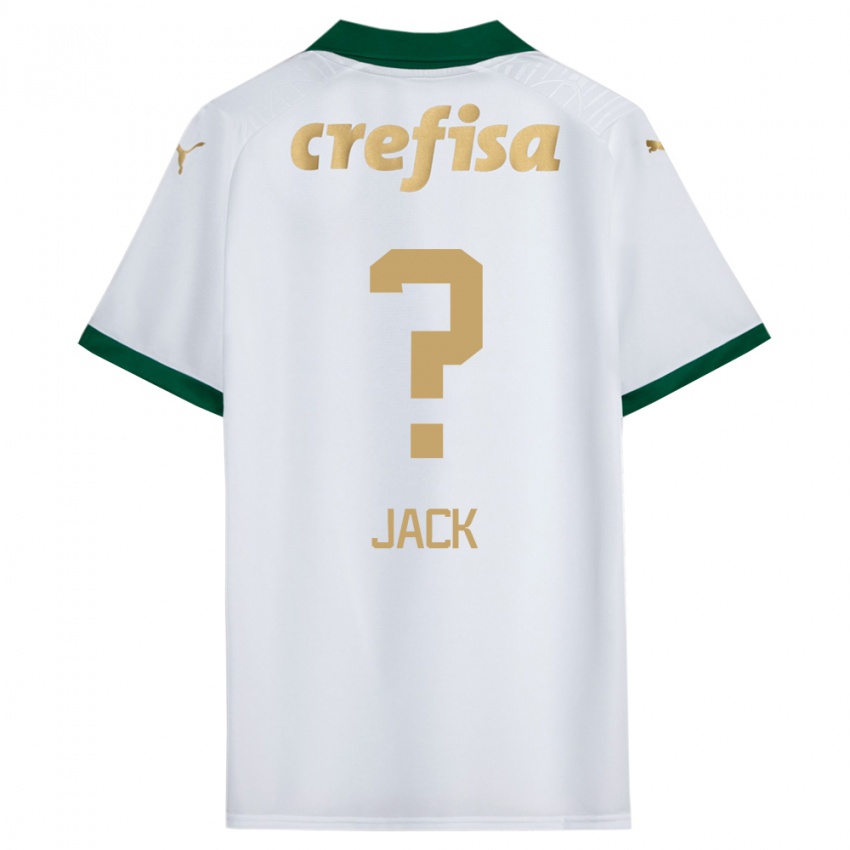 Criança Camisola Fellipe Jack #0 Branco Verde Alternativa 2024/25 Camisa Brasil