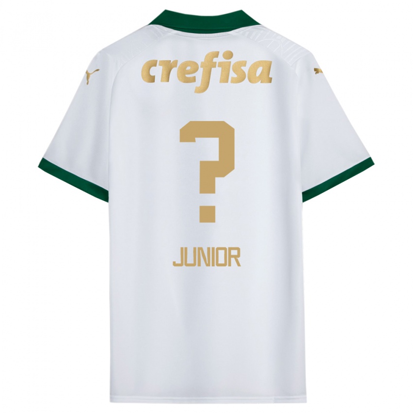 Criança Camisola Gilberto Junior #0 Branco Verde Alternativa 2024/25 Camisa Brasil