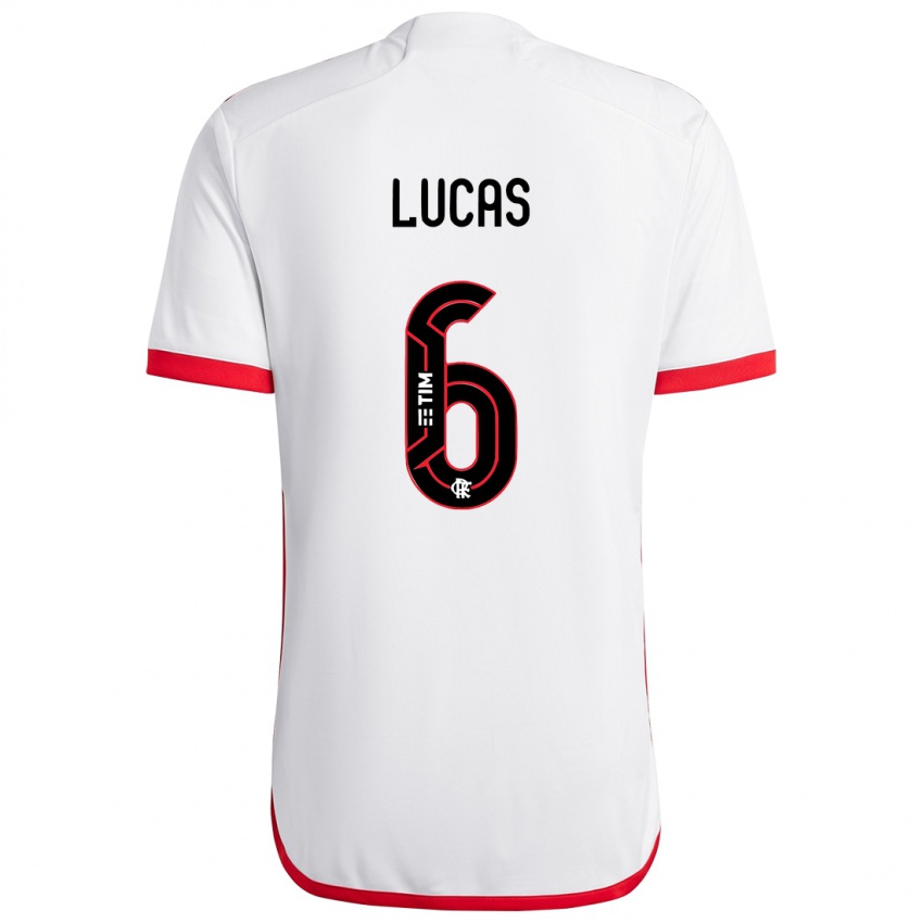 Criança Camisola Ayrton Lucas #6 Branco Vermelho Alternativa 2024/25 Camisa Brasil